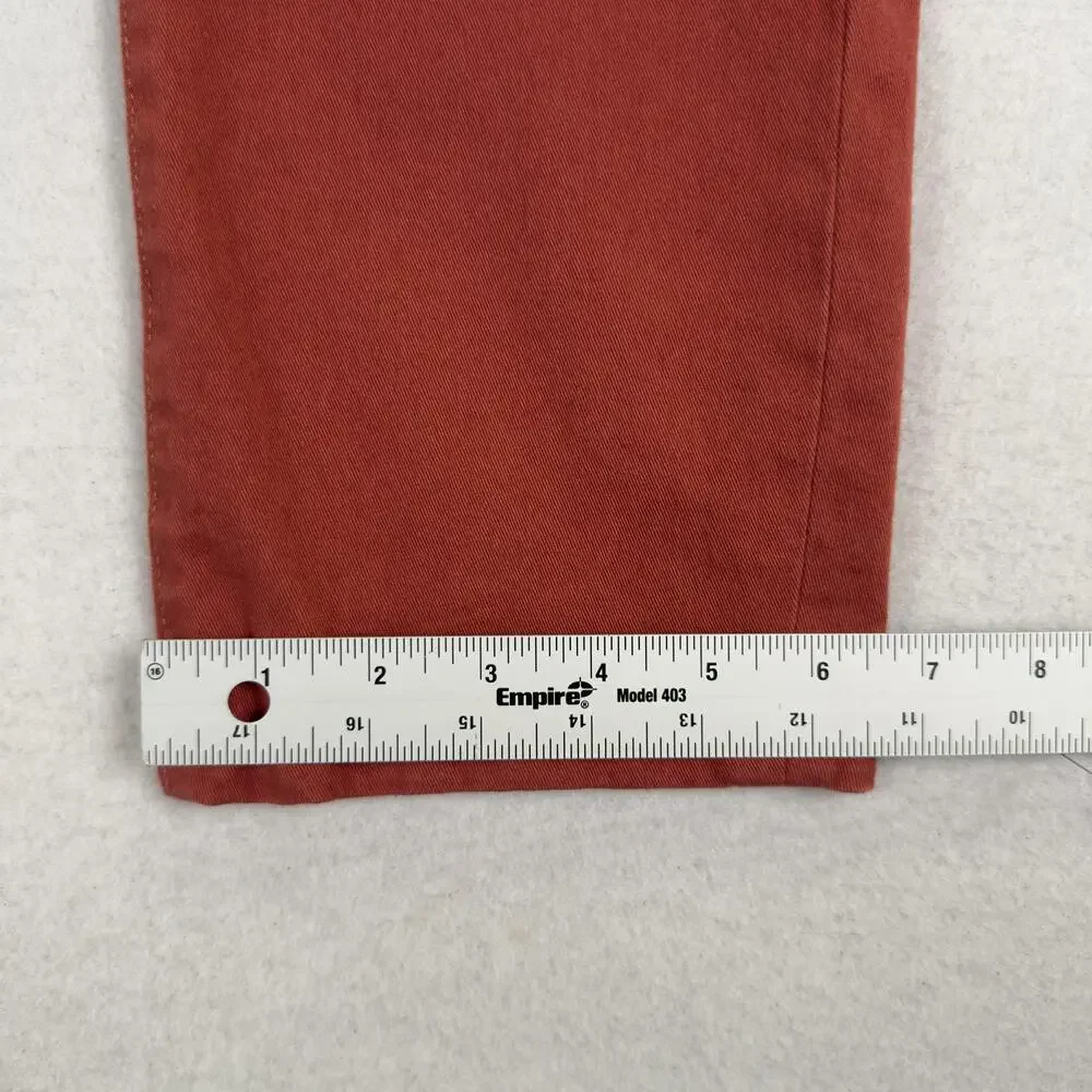 BROOKS BROTHERS Slim Fit Jeans Stretch Denim Brick Red Logo Pocket Fits 36x31